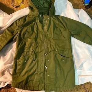Green coat very comfy
